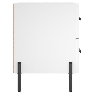 Comodino-Tavolino da notte Bianco 40x35x47,5 cm in Legno Multistrato 219761