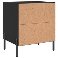 Comodini 2 pz Neri 40x35x47,5 cm in Legno Multistrato 827327