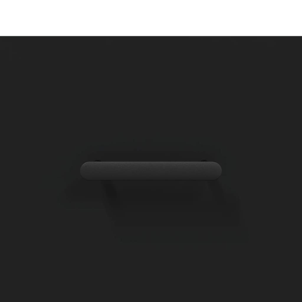 Comodini 2 pz Neri 40x35x47,5 cm in Legno Multistrato 827327