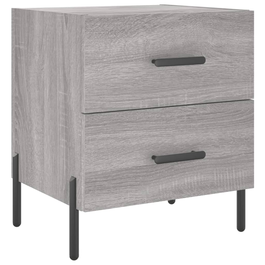 vidaXL Comodino Grigio Sonoma 40x35x47,5 cm in Legno Multistrato