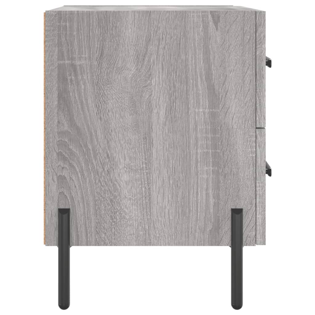 vidaXL Comodino Grigio Sonoma 40x35x47,5 cm in Legno Multistrato