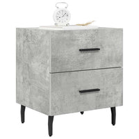 Comodini 2 pz Grigio Cemento 40x35x47,5 cm in Legno Multistrato
