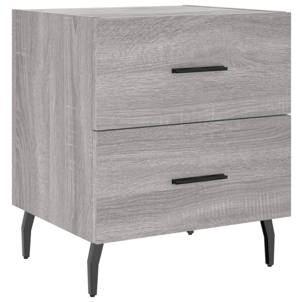 Comodini 2 pz Grigio Sonoma 40x35x47,5 cm in Legno Multistrato 827353