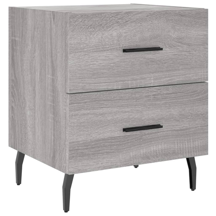 Comodini 2 pz Grigio Sonoma 40x35x47,5 cm in Legno Multistrato 827353