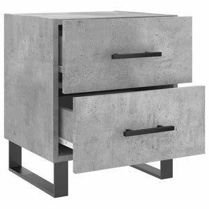 Comodini 2 pz Grigio Cemento 40x35x47,5 cm in Legno Multistrato 827365