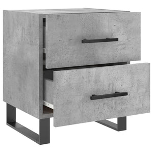 Comodini 2 pz Grigio Cemento 40x35x47,5 cm in Legno Multistrato 827365