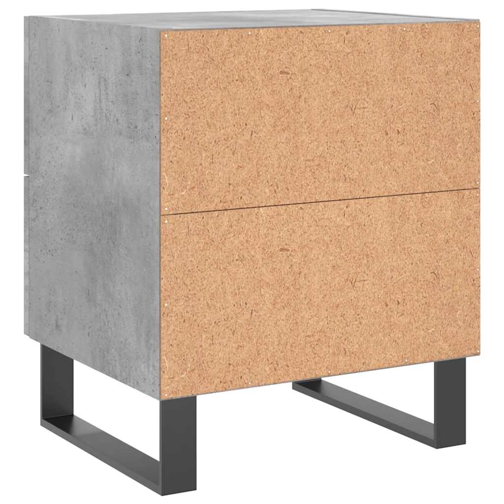 Comodini 2 pz Grigio Cemento 40x35x47,5 cm in Legno Multistrato 827365