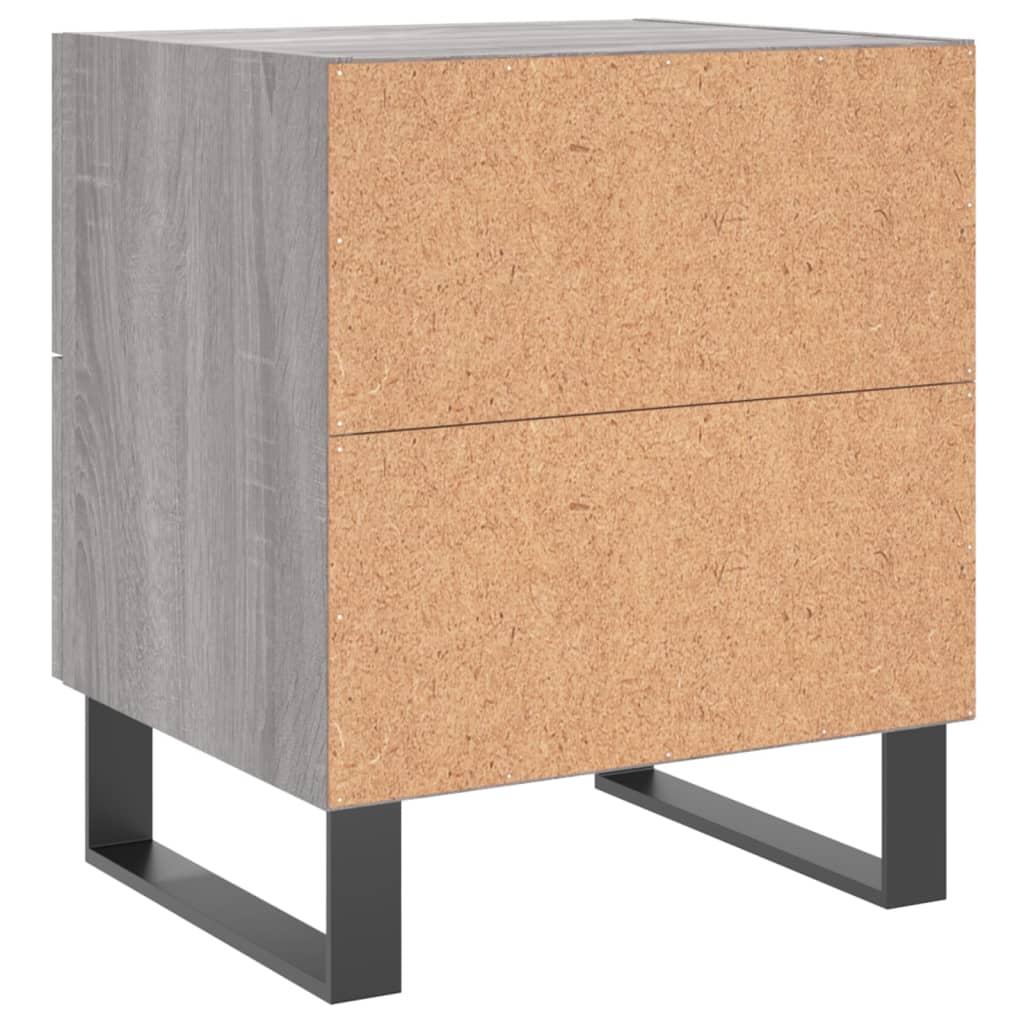 vidaXL Comodino Grigio Sonoma 40x35x47,5 cm in Legno Multistrato