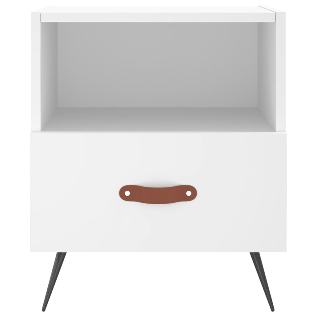 Comodini 2 pz Bianchi 40x35x47,5 cm in Legno Multistrato 827373