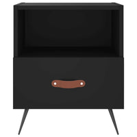 Comodini 2 pz Neri 40x35x47,5 cm in Legno Multistrato 827375