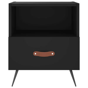 Comodini 2 pz Neri 40x35x47,5 cm in Legno Multistrato 827375