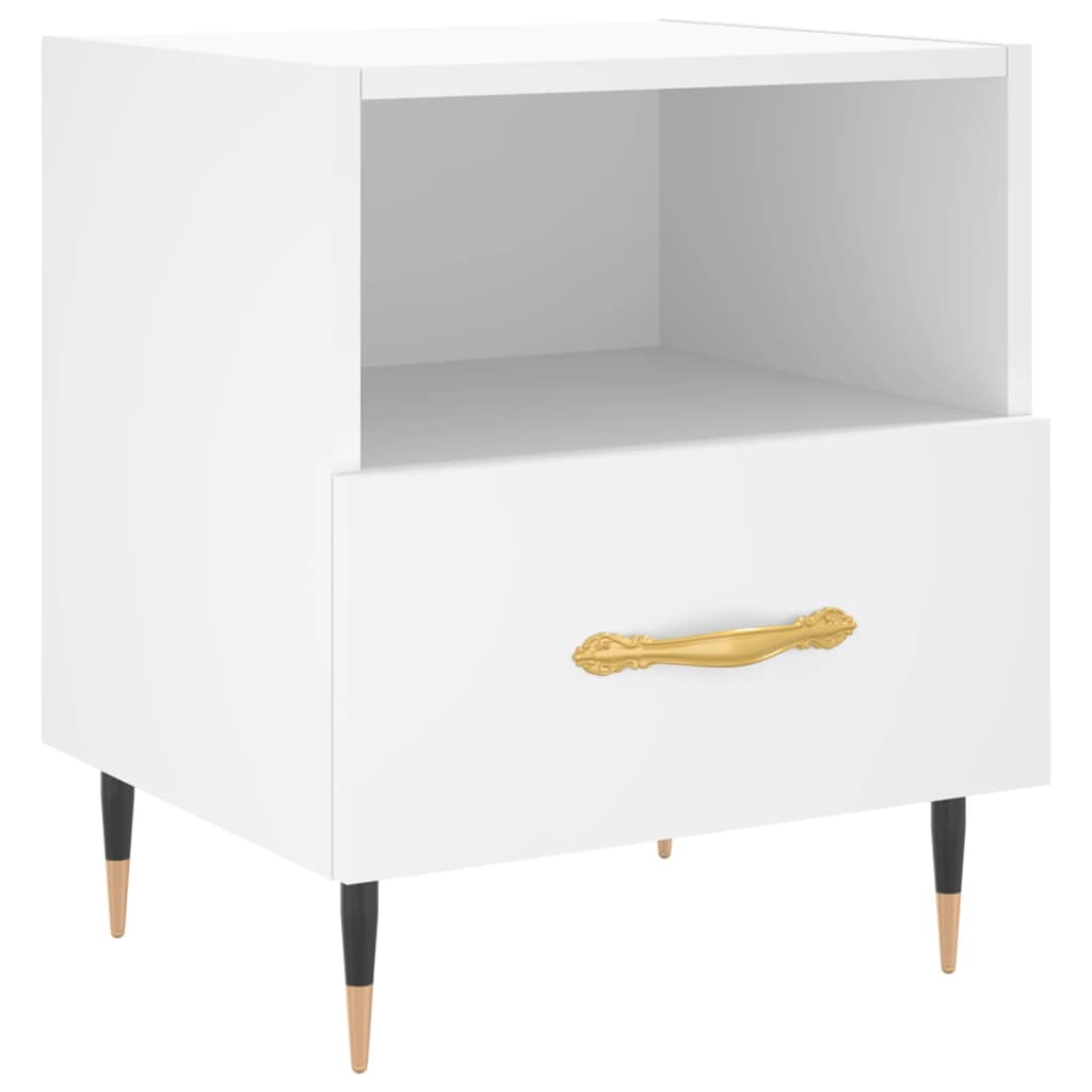 Comodino Bianco 40x35x47,5 cm in Legno Multistratocod mxl 127770