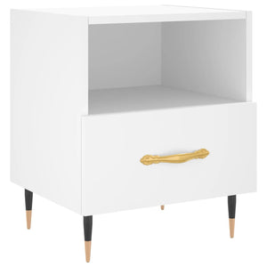 Comodino Bianco 40x35x47,5 cm in Legno Multistratocod mxl 127770