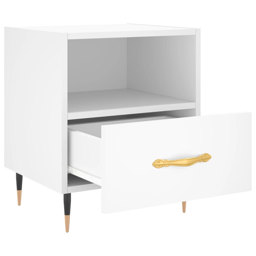 Comodino Bianco 40x35x47,5 cm in Legno Multistratocod mxl 127770
