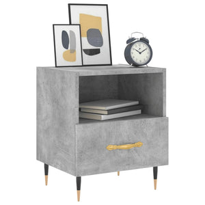Comodini 2 pz Grigio Cemento 40x35x47,5 cm in Legno Multistrato 827397