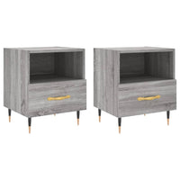 Comodini 2 pz Grigio Sonoma 40x35x47,5 cm in Legno Multistratocod mxl 80743