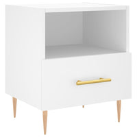 Comodino-Tavolino da notte Bianco 40x35x47,5 cm in Legno Multistrato 258750