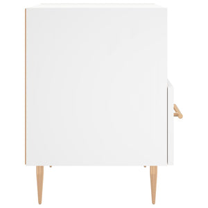 Comodino-Tavolino da notte Bianco 40x35x47,5 cm in Legno Multistrato 258750