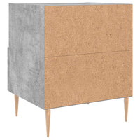 vidaXL Comodini 2 pz Grigio Cemento 40x35x47,5 cm in Legno Multistrato