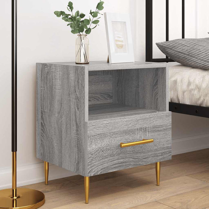 vidaXL Comodini 2 pz Grigio Sonoma 40x35x47,5 cm in Legno Multistrato