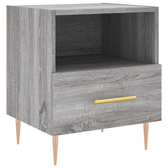 vidaXL Comodini 2 pz Grigio Sonoma 40x35x47,5 cm in Legno Multistrato