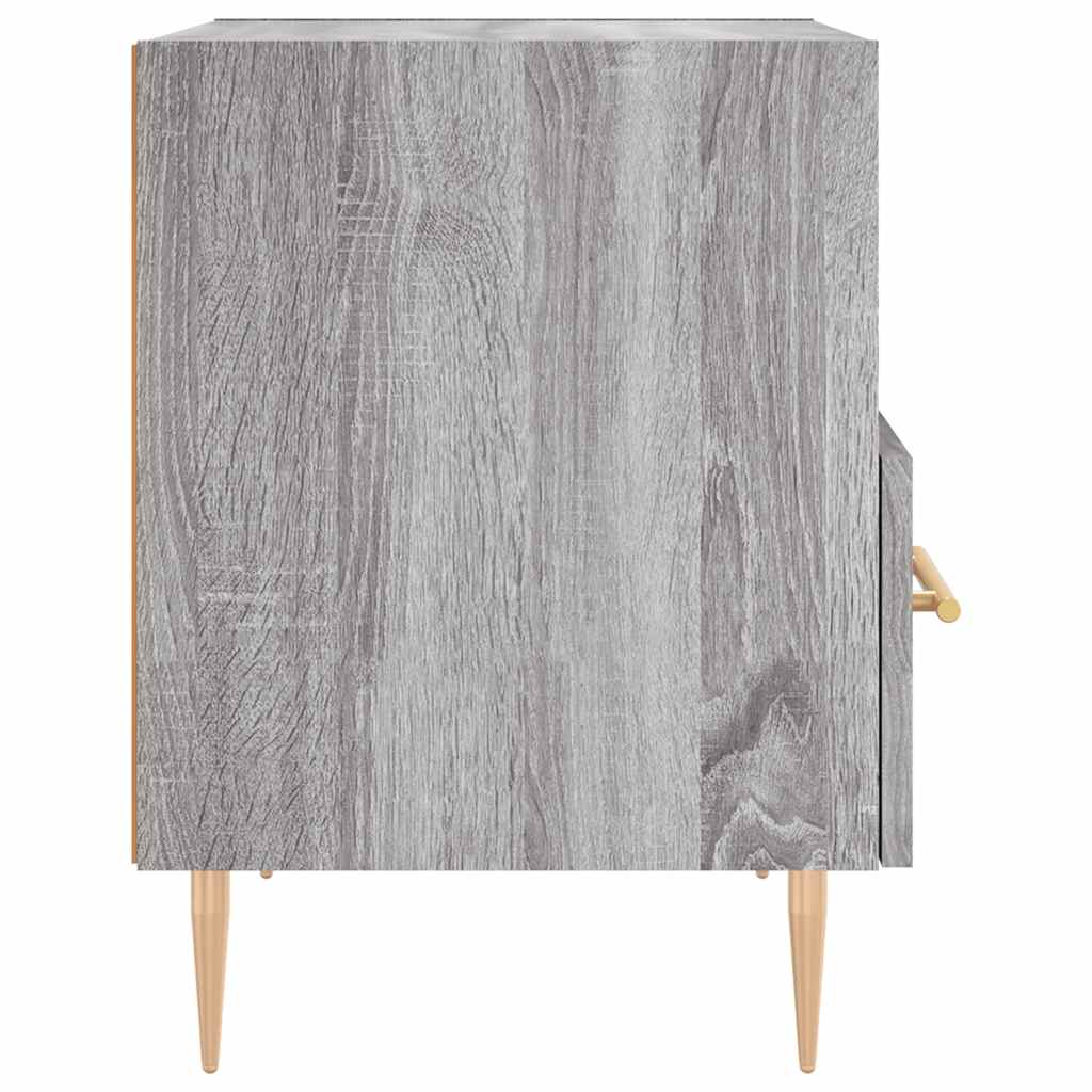 vidaXL Comodini 2 pz Grigio Sonoma 40x35x47,5 cm in Legno Multistrato
