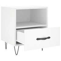 Comodino Bianco 40x35x47,5 cm in Legno Multistrato 827420