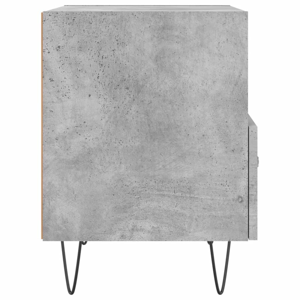 Comodini 2 pz Grigio Cemento 40x35x47,5 cm in Legno Multistrato 827429