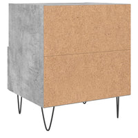 Comodini 2 pz Grigio Cemento 40x35x47,5 cm in Legno Multistrato 827429