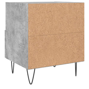 Comodini 2 pz Grigio Cemento 40x35x47,5 cm in Legno Multistrato 827429