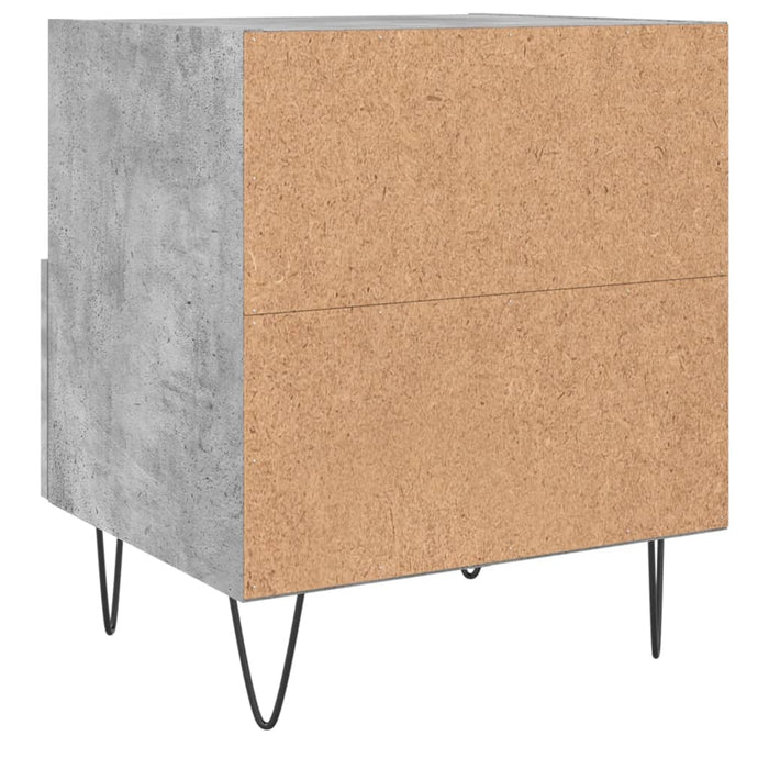 Comodini 2 pz Grigio Cemento 40x35x47,5 cm in Legno Multistrato 827429