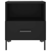 Comodino Nero 40x35x47,5 cm in Legno Multistrato 827438