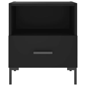 Comodino Nero 40x35x47,5 cm in Legno Multistrato 827438