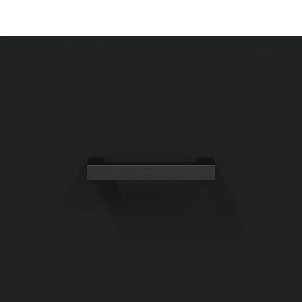 Comodino Nero 40x35x47,5 cm in Legno Multistrato 827438