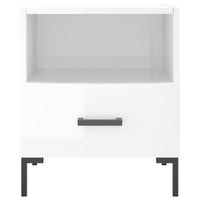 Comodini 2 pz Bianco Lucido 40x35x47,5 cm in Legno Multistrato 827441