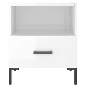 Comodini 2 pz Bianco Lucido 40x35x47,5 cm in Legno Multistrato 827441