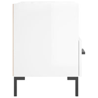 Comodini 2 pz Bianco Lucido 40x35x47,5 cm in Legno Multistrato 827441