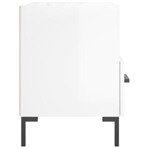 Comodini 2 pz Bianco Lucido 40x35x47,5 cm in Legno Multistrato 827441