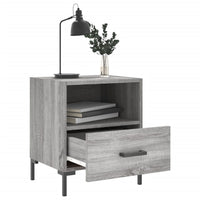 Comodini 2 pz-Set di 2 Tavolino da notte Grigio Sonoma 40x35x47,5 cm in Legno Multistrato 370350