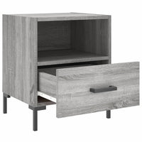 Comodini 2 pz-Set di 2 Tavolino da notte Grigio Sonoma 40x35x47,5 cm in Legno Multistrato 370350