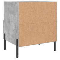 Comodini 2 pz Grigio Cemento 40x35x47,5 cm in Legno Multistrato 827461