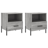 Comodini 2 pz Grigio Sonoma 40x35x47,5 cm in Legno Multistrato 827465
