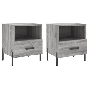 Comodini 2 pz Grigio Sonoma 40x35x47,5 cm in Legno Multistrato 827465