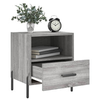 Comodini 2 pz Grigio Sonoma 40x35x47,5 cm in Legno Multistrato 827465