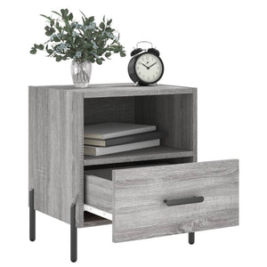 Comodini 2 pz Grigio Sonoma 40x35x47,5 cm in Legno Multistrato 827465