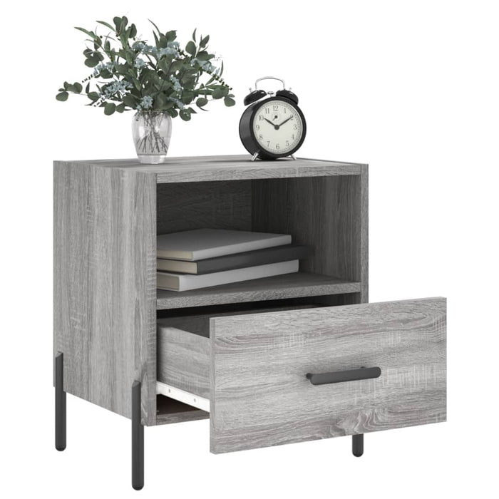 Comodini 2 pz Grigio Sonoma 40x35x47,5 cm in Legno Multistrato 827465