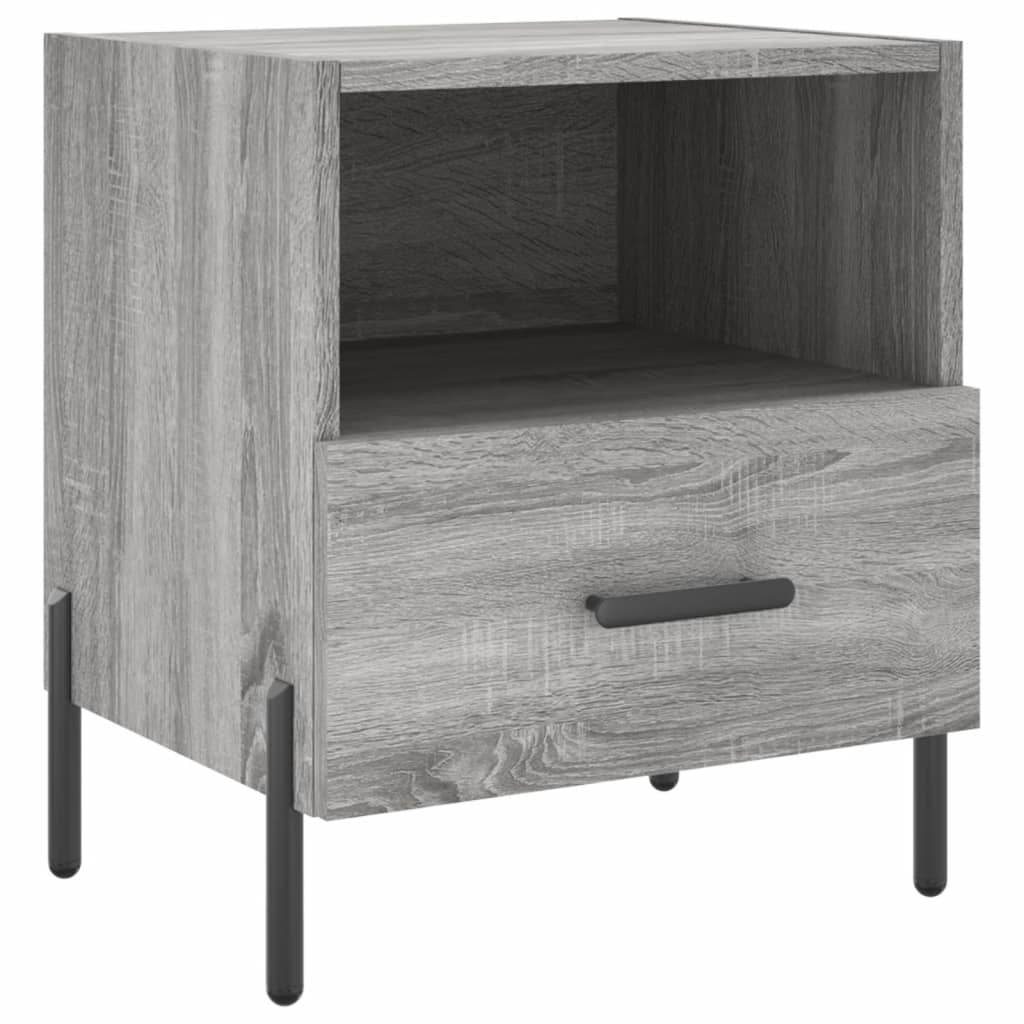 Comodini 2 pz Grigio Sonoma 40x35x47,5 cm in Legno Multistrato 827465