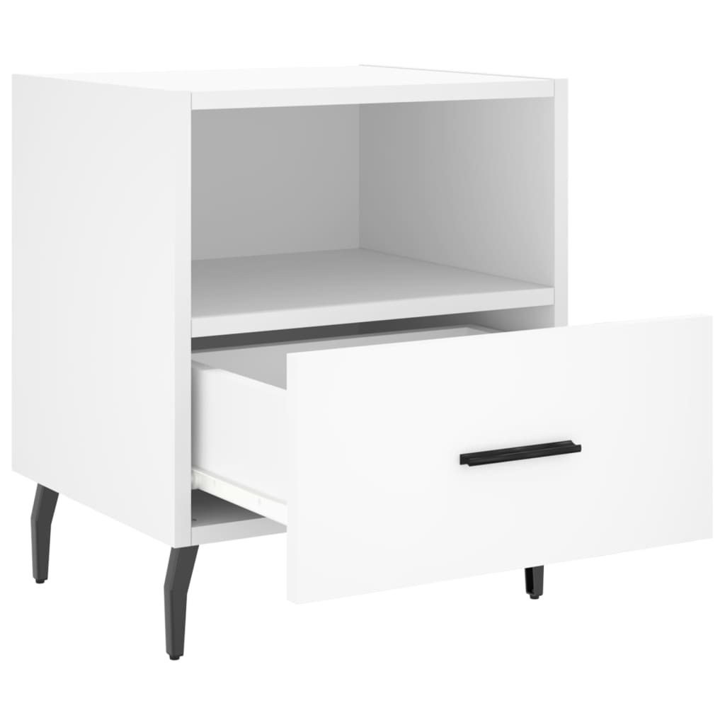 Comodini 2 pz Bianchi 40x35x47,5 cm in Legno Multistrato 827469