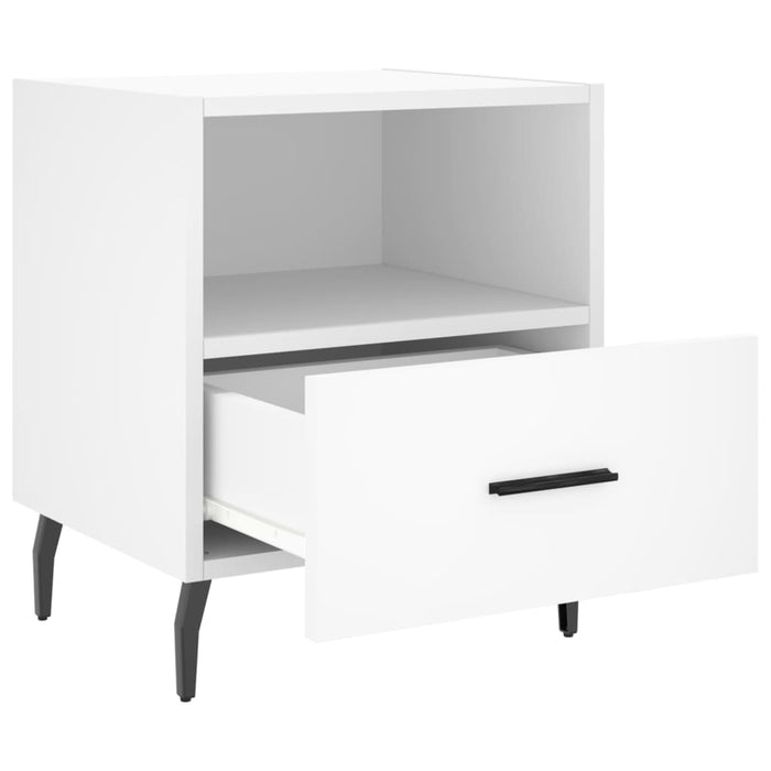 Comodini 2 pz Bianchi 40x35x47,5 cm in Legno Multistrato 827469