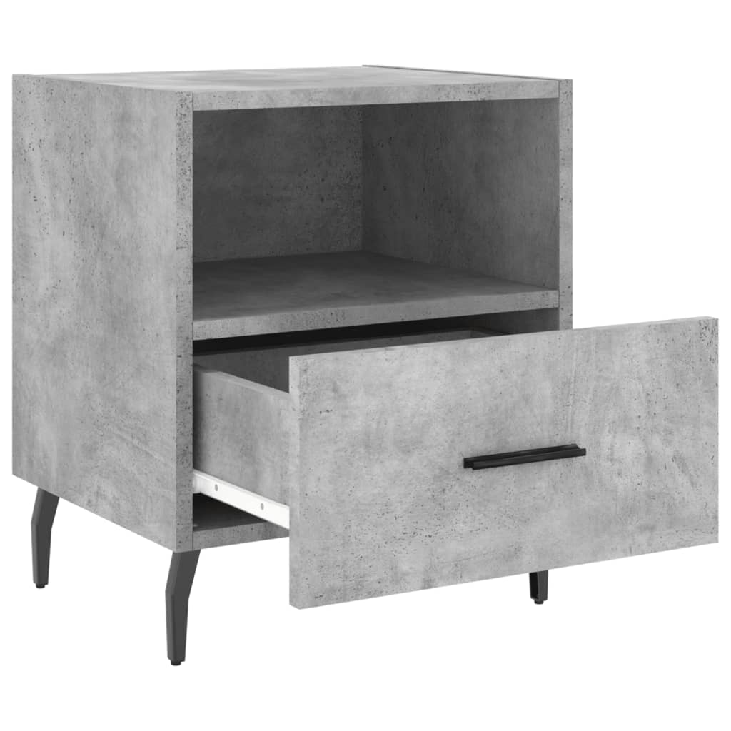 Comodini 2 pz Grigio Cemento 40x35x47,5 cm in Legno Multistrato 827477